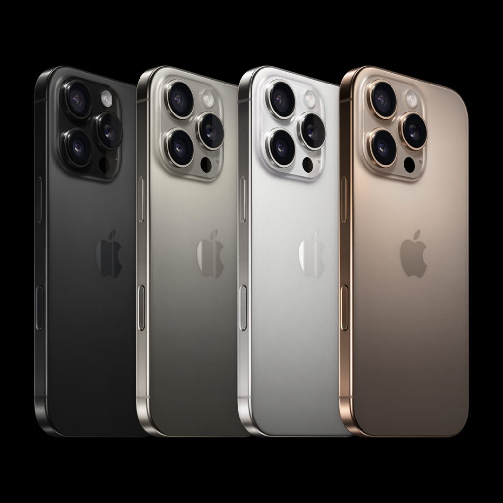 Four Apple iPhone16 in featured colors