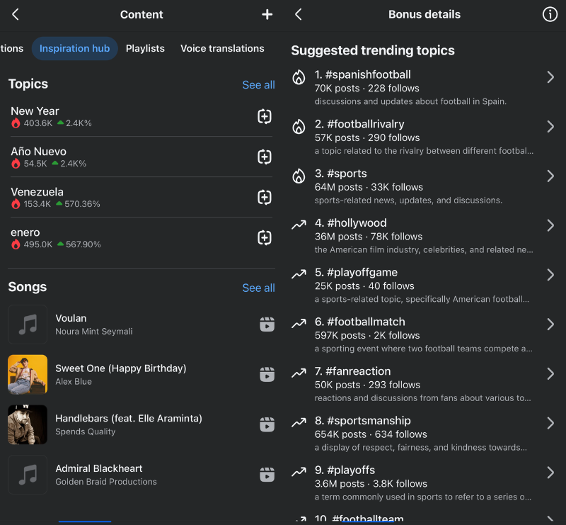 How to find trending topics and hashtags on Facebook mobile app.